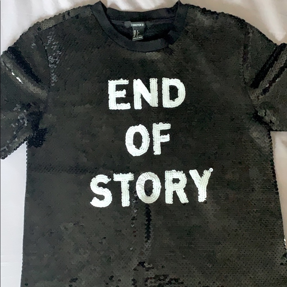 Short sleeve sequin shirt